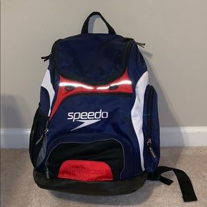 Speedo Large Teamster Backpack 35L Blue Red